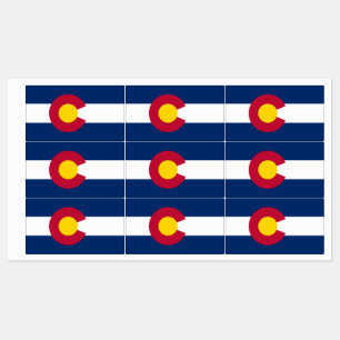 Flagge des US-Bundesstaates Colorado Etiketten