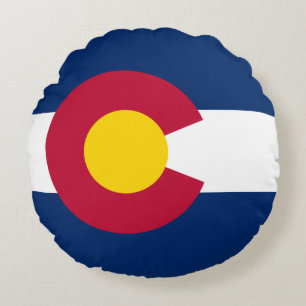 Flagge des US-Bundesstaates Colorado Rundes Kissen