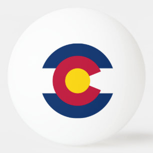 Flagge des US-Bundesstaates Colorado Tischtennisball