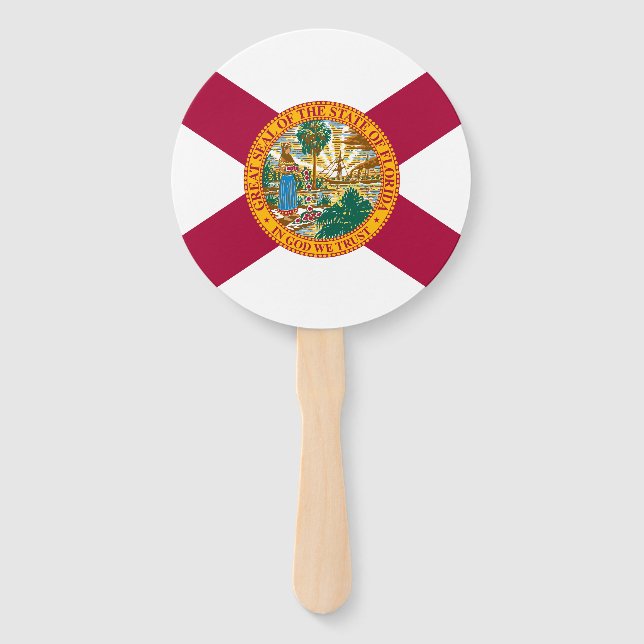 Flagge des US-Bundesstaates Florida Fächer (Vorderseite)