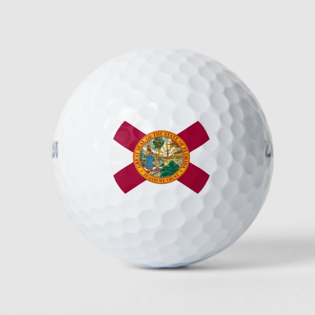 Flagge des US-Bundesstaates Florida Golfball (Vorderseite)