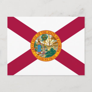 Flagge des US-Bundesstaates Florida Postkarte