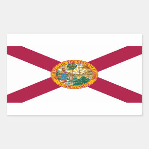 Flagge des US-Bundesstaates Florida Rechteckiger Aufkleber