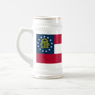 Flagge des US-Bundesstaates Georgia Bierglas