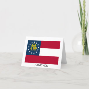 Flagge des US-Bundesstaates Georgia Dankeskarte