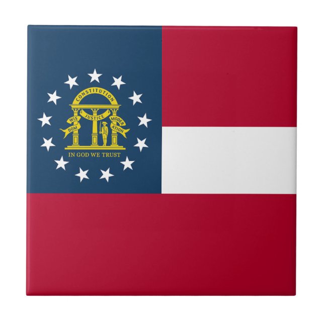 Flagge des US-Bundesstaates Georgia Fliese (Vorderseite)