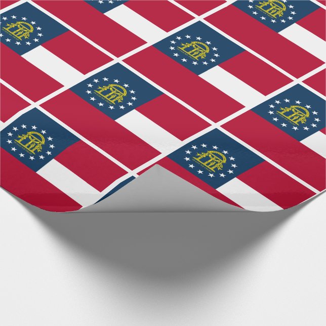 Flagge des US-Bundesstaates Georgia Geschenkpapier (Ecke)