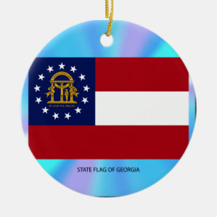 Flagge des US-Bundesstaates Georgia Keramik Ornament