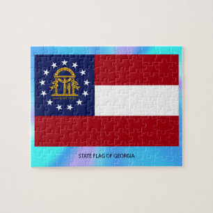 Flagge des US-Bundesstaates Georgia Puzzle