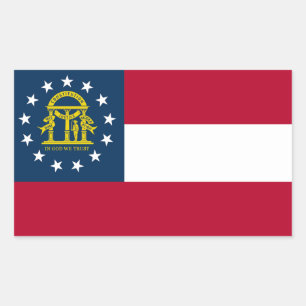 Flagge des US-Bundesstaates Georgia Rechteckiger Aufkleber