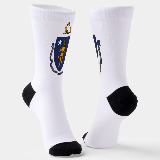 Flagge des US-Bundesstaates Massachusetts Socken (Gewinkelt)