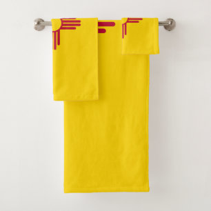 Flagge des US-Bundesstaates New Mexico Badhandtuch Set