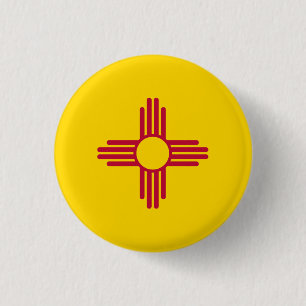 Flagge des US-Bundesstaates New Mexico Button