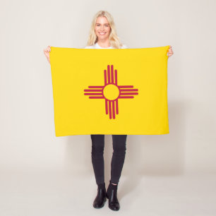 Flagge des US-Bundesstaates New Mexico Fleecedecke