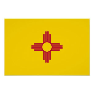 Flagge des US-Bundesstaates New Mexico Poster