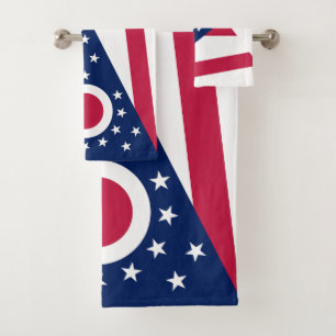 Flagge des US-Bundesstaates Ohio Badhandtuch Set