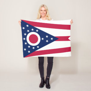 Flagge des US-Bundesstaates Ohio Fleecedecke