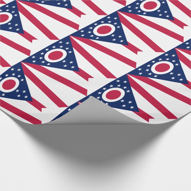 Flagge des US-Bundesstaates Ohio Geschenkpapier (Ecke)