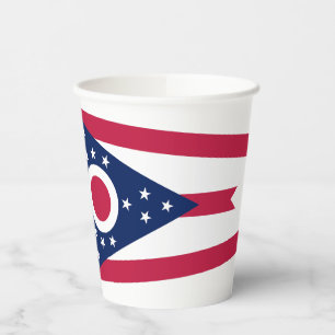 Flagge des US-Bundesstaates Ohio Pappbecher