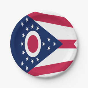 Flagge des US-Bundesstaates Ohio Pappteller