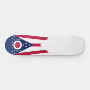 Flagge des US-Bundesstaates Ohio Skateboard