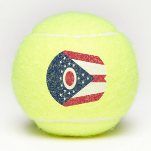 Flagge des US-Bundesstaates Ohio Tennisbälle