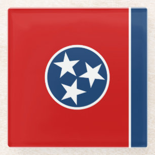Flagge des US-Bundesstaates Tennessee Glasuntersetzer