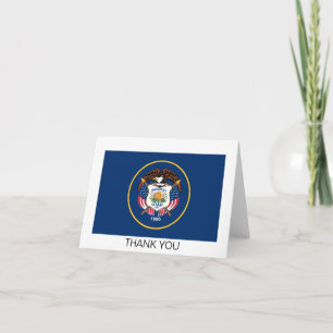 Flagge des US-Bundesstaates Utah Dankeskarte