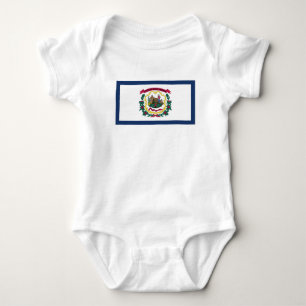 Flagge des US-Bundesstaates West Virginia Baby Strampler