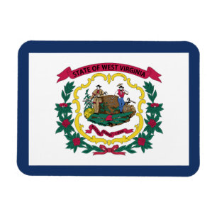 Flagge des US-Bundesstaates West Virginia Magnet