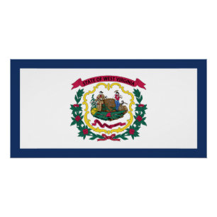 Flagge des US-Bundesstaates West Virginia Poster