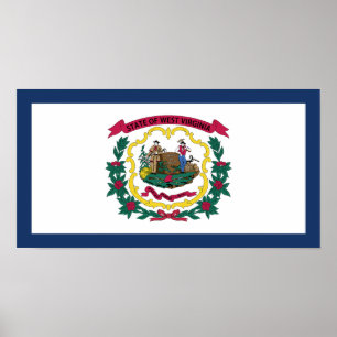 Flagge des US-Bundesstaates West Virginia Poster