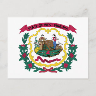 Flagge des US-Bundesstaates West Virginia Postkarte