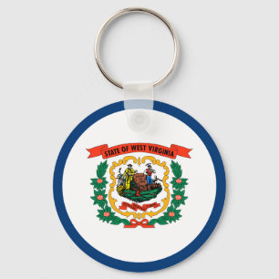Flagge des US-Bundesstaates West Virginia Schlüsselanhänger