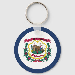 Flagge des US-Bundesstaates West Virginia Schlüsselanhänger