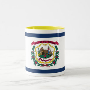 Flagge des US-Bundesstaates West Virginia Zweifarbige Tasse