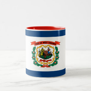 Flagge des US-Bundesstaates West Virginia Zweifarbige Tasse