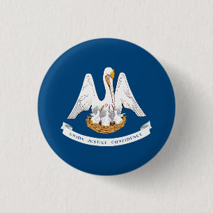 Flagge des US-Bundesstaats Louisiana Button