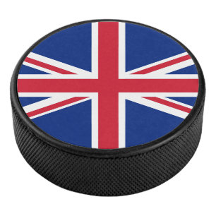 Flagge des Vereinigten Königreichs Eishockey Puck