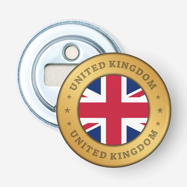 Flagge des Vereinigten Königreichs Flaschenöffner (Vorderseite)