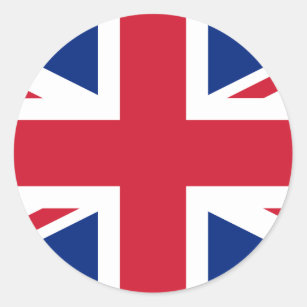 Flagge des Vereinigten Königreichs (Großbritannien Runder Aufkleber