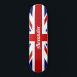 Flagge des Vereinigten Königreichs / Jack aus der  Skateboard<br><div class="desc">NewParkLane - Personalisiertes Skateboard,  mit der Nationalflagge des Vereinigten Königreichs; die Union Jack. Einfache Anpassung in Zazzle mit eigenem Text für ein personalisiertes Design. Alle Textstile,  Farben,  Größen können an Ihre Bedürfnisse angepasst werden. Karo diese Auflistung für passende Elemente aus. Haben Sie spezielle persönliche Designwünsche? Kontaktieren Sie mich bitte!</div>
