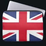 Flagge des Vereinigten Königreichs Laptopschutzhülle<br><div class="desc">Die Nationalflagge des Vereinigten Königreichs ist die "Union Jack", auch bekannt als "Gewerkschaft Flag". Die Fahne besteht aus dem roten Kreuz des Heiligen Georgs (Schutzheilige von England), in Weiß gekleidet, überlagert vom Kreuzweg von St. Patrick (Schutzheiliger von Irland), die auf dem Salreifen von Heiligem Andrew (Schutzpatron von Schottland) überlagert werden...</div>