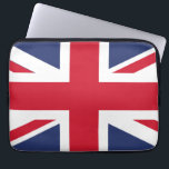 Flagge des Vereinigten Königreichs Laptopschutzhülle<br><div class="desc">Die Nationalflagge des Vereinigten Königreichs ist die "Union Jack", auch bekannt als "Gewerkschaft Flag". Die Fahne besteht aus dem roten Kreuz des Heiligen Georgs (Schutzheilige von England), in Weiß gekleidet, überlagert vom Kreuzweg von St. Patrick (Schutzheiliger von Irland), die auf dem Salreifen von Heiligem Andrew (Schutzpatron von Schottland) überlagert werden...</div>