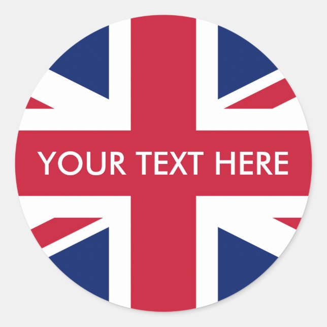 Flagge des Vereinigten Königreichs Runder Aufkleber (Vorderseite)