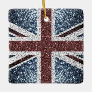 Flagge des Vereinigten Königreichs Rustikale Vinta Keramikornament