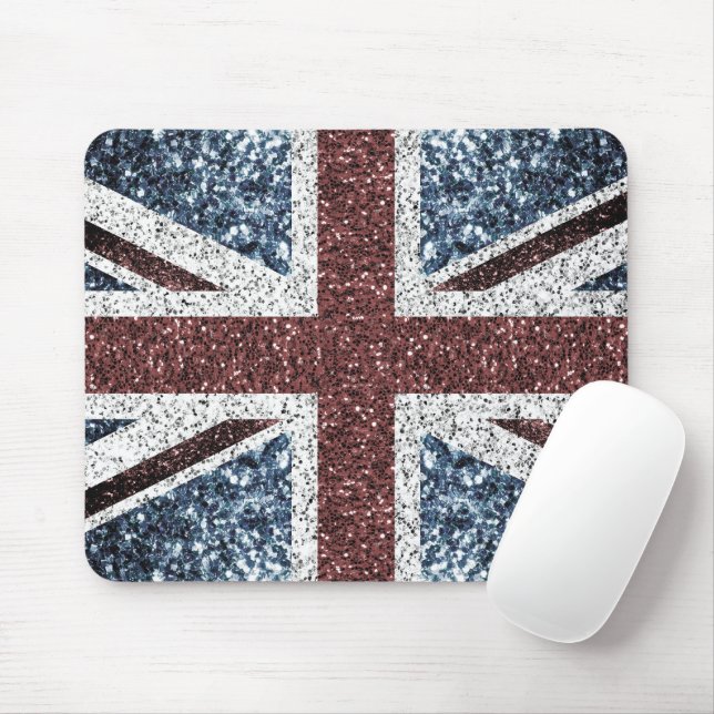 Flagge des Vereinigten Königreichs Rustikale Vinta Mousepad (Mit Mouse)