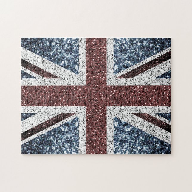 Flagge des Vereinigten Königreichs Rustikale Vinta Puzzle (Horizontal)