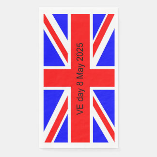 Flagge des Vereinigten Königreichs VE Tag 2025 Serviette