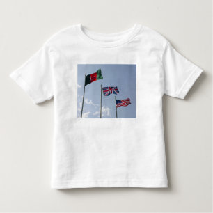 Flagge des Vereinigten Königreichs zwischen afghan Kleinkind T-shirt